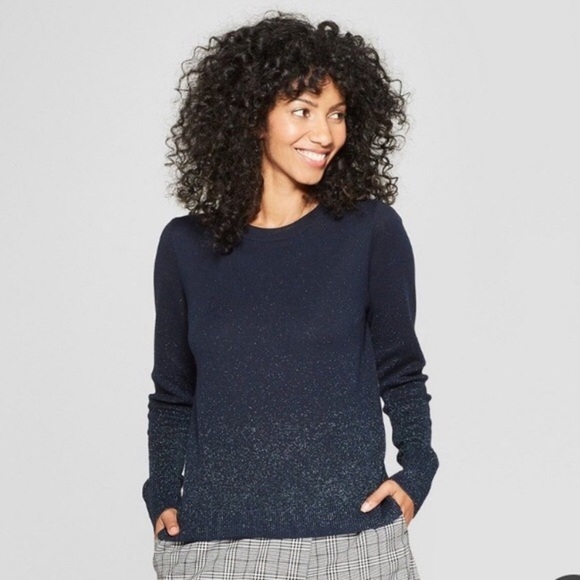a new day | Sweaters | Nwt A New Day Shimmery Navy Blue Sweater | Poshmark